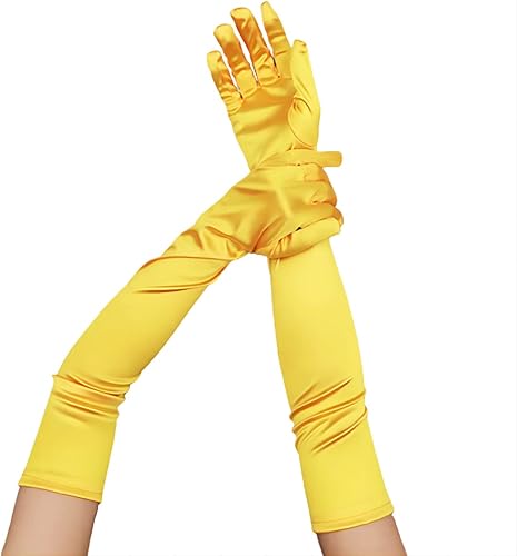 Miniatura 7 de Elbow gloves women Long Opera Party 1920s Satin Gloves Stretchy Adult Size Elbow Length