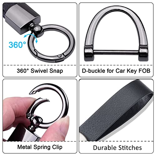 Baxxy Leather Keychain Car Logo Key Chain For Tesla Accessories (Black, Fittesla) #TOP3