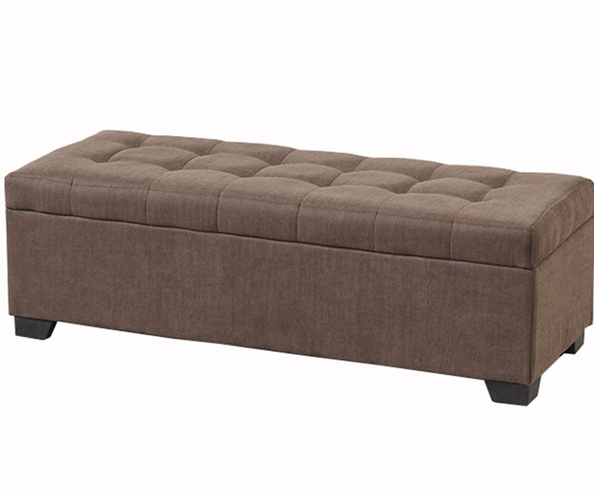 Pouf de rangement pliable en tissu rectangulaire de 31,5 pouces