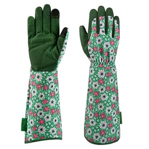 Gardening Gloves for Women, 1 Pair of OIZEN Long Sleeve Thorn Proof Garden Gloves for yard, Gardening Gifts for Women (Small)