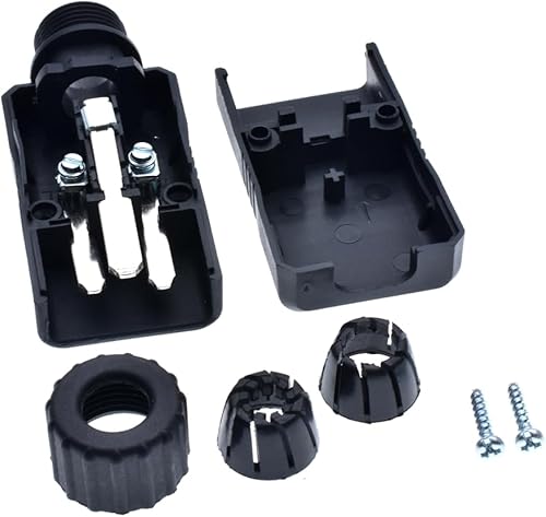 Miniatura 4 de Paquete de 2 adaptadores de enchufe de alimentación rewirable IEC 320 C20, Toptekits C20 bloqueo de tornillo CA, enchufe de CA IEC 320 C20 macho, EN