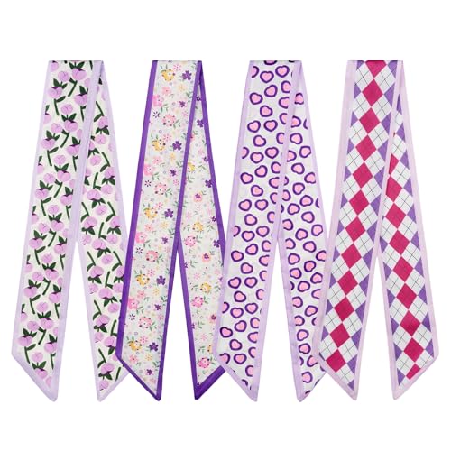Foulard à cheveux fins en sergé écharpe col étroit de sac