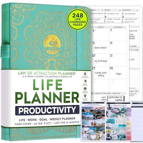 Life Planner - Undated Weekly & Monthly Planner, 12-Month Journey...