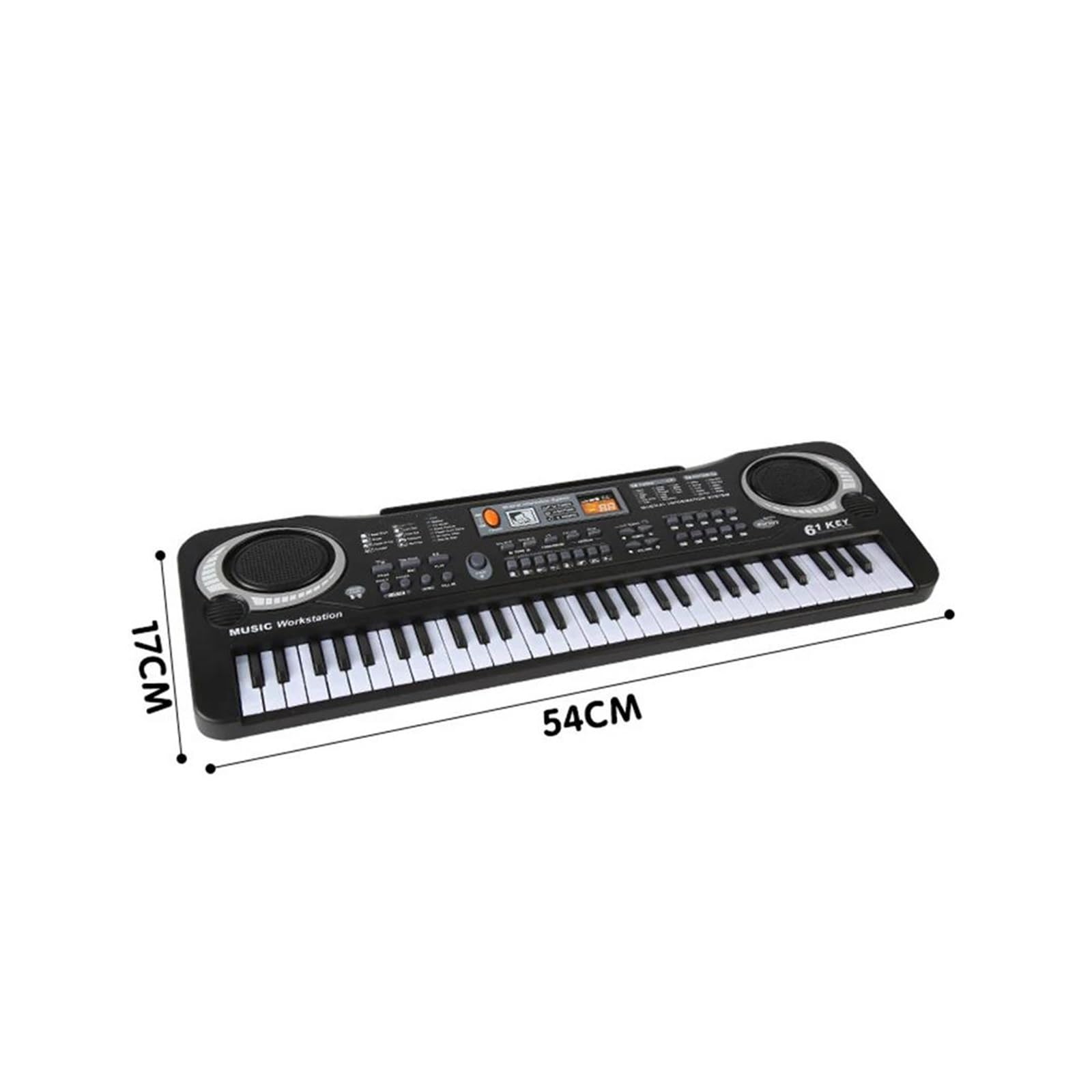 Elektronisches Klaviertastatur, tragbar, 61 Tasten, Orgel mit Mikrofon, Musikinstrument für Anfänger