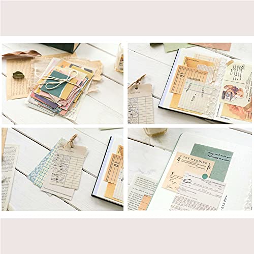 Wodtrue 300 Sheets Vintage Scrapbook Papers,Postage Stamp Stickers,Aesthetic Retro Decorative Paper For Writing, Drawing,Diy,Scrapbooking, Planners, Art Crafts, Bullet Journal #TOP4