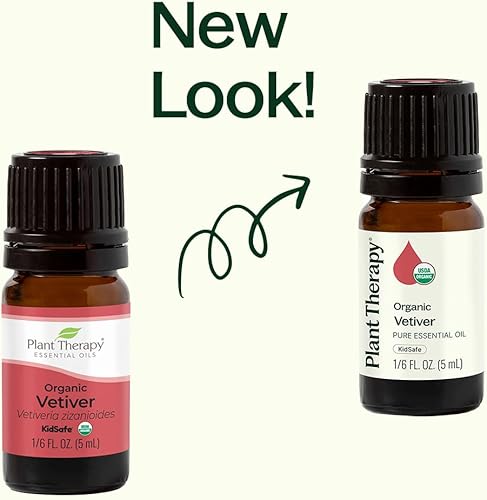 Miniatura 6 de Plant Therapy Vetiver Aceite Esencial Orgánico 0.2 fl oz (16 oz) Puro, Sin diluir, Grado Terapéutico