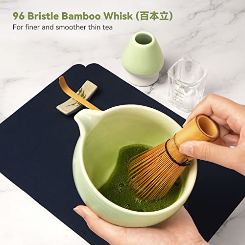 Joiish 10-Pcs Matcha Kit Set, Whisk And Bowl With Spout & Measuring Spoon, Japanese Tea Making Tools #TOP3