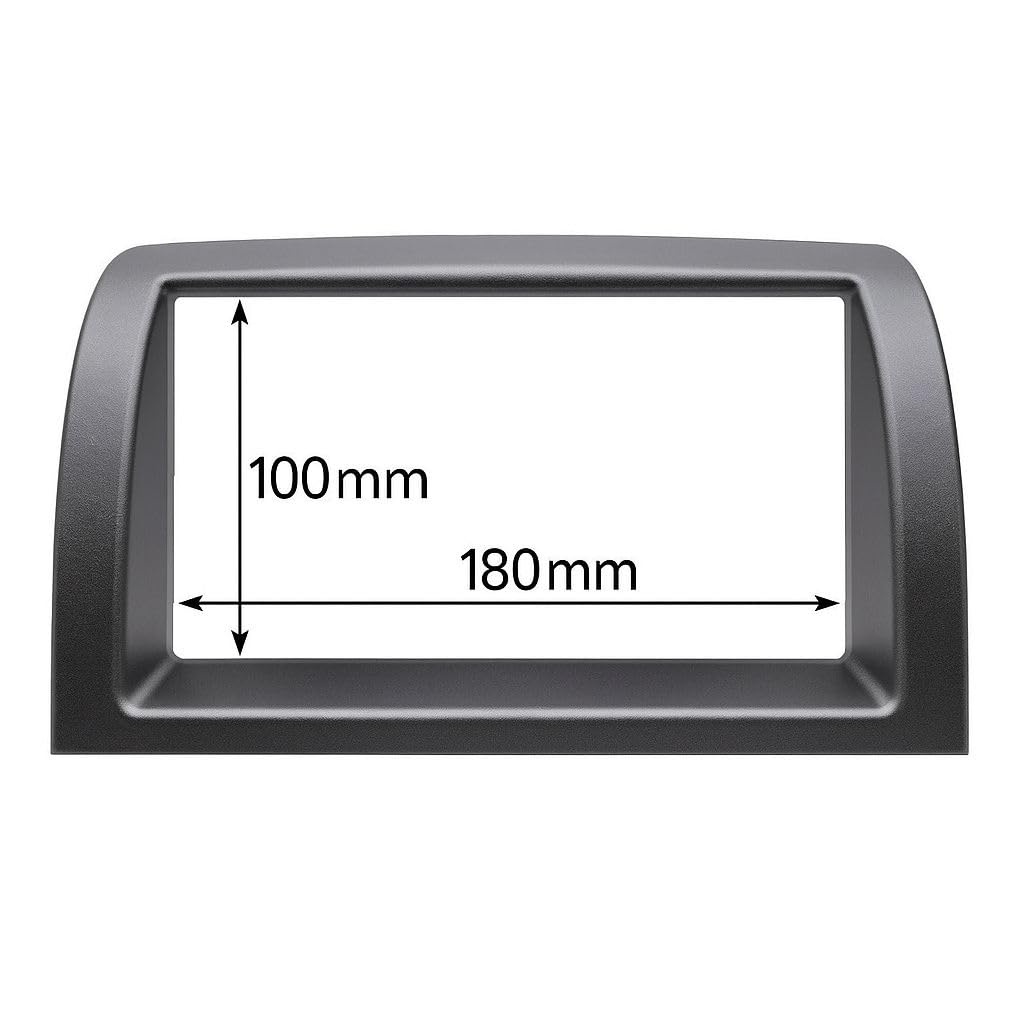 MASCHERINA MONTAGGIO AUTORADIO 2DIN COMPATIBILE LANCIA YPSILON 2003-2011 GRIGIO SCURO