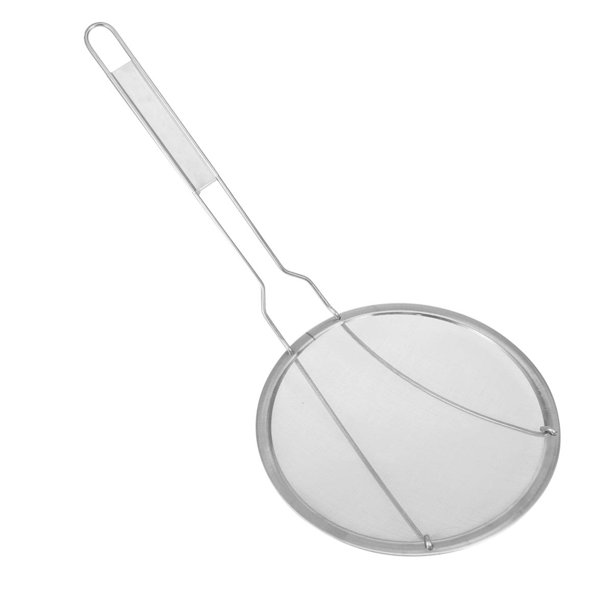Colador de fregadero Colador de acero inoxidable Colador de malla fina, colador de acero inoxidable Cucharón de espumadera Cocina para el hogar Fideos Colador de papas fritas con mango resistente Co