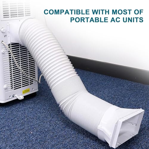 5.9 Inch Portable Air Conditioner Hose - Portable AC Hose with 79\" Length Anti-Clockwise Thread, Universal AC Exhaust Hose Air Conditioner Parts Accessories
