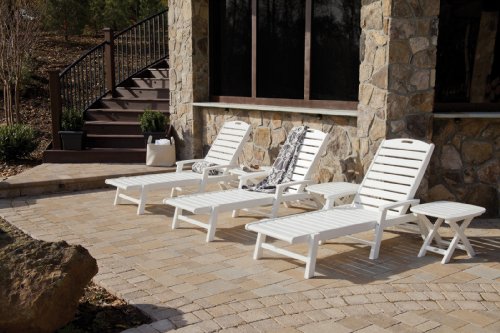 Trex Outdoor Furniture Yacht Club Stackable Chaise Lounger With Arms, Vintage Lantern #TOP6