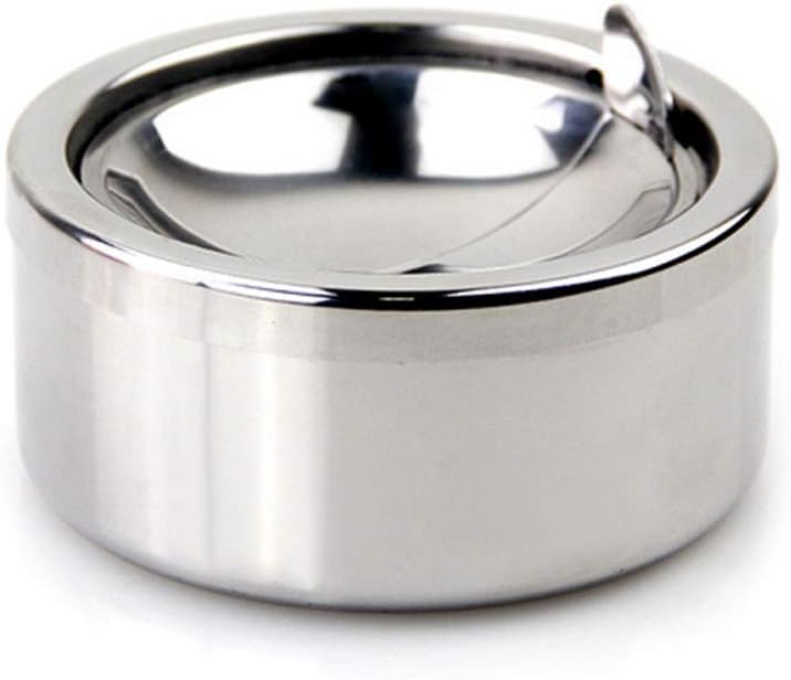Crаzу Clеаrаnсе Push Down Ashtray - Windproof Round Cigarette Ashtray with Lid - Ash Holder, Desktop Smoking Ash Tray - Lightweight, Flip-top, Tabletop Cigarette Ashtray for Smokers, Home, Bar/D: 4.72'' (Silver) Uр Tо 40% оƒƒ Push Down Ashtray - Windproof Round Cigarette Ashtray with Lid - Ash Holder, Desktop Smoking Ash Tray - Lightweight, Flip-top, Tabletop Cigarette Ashtray for Smokers, Home, Bar/D: 4.72'' (Silver)