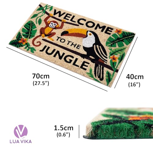 Miniatura 3 de Lua Vika Felpudo Entrada Casa Originales - Welcome To The Jungle - 40x70 Cm - Alfombra Entrada Casa Exterior E Interior - Felpudo Coco - Resistente Y Antideslizante