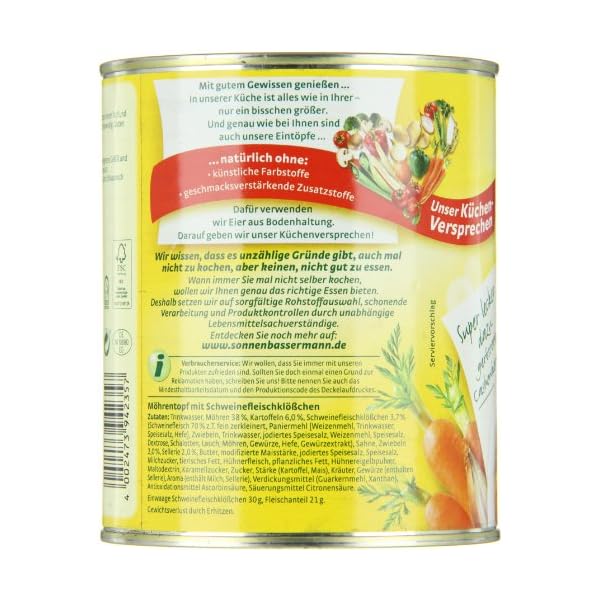 Sonnen Bassermann Möhren-Topf , 3er Pack (3 x 800 g Dose) – Bild 6