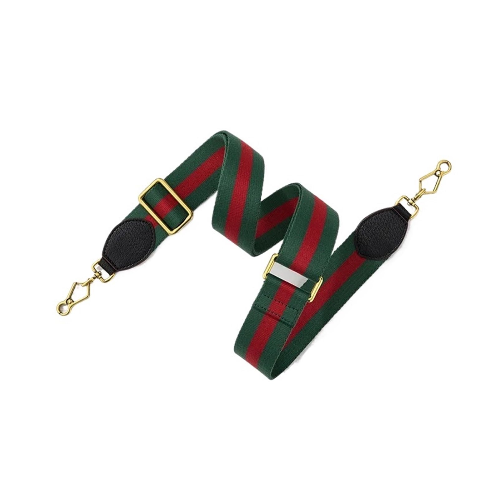 Tracolla larga Home Tiger Head Borsa for fotocamera Lunghezza regolabile Tracolla for borsa con blocco di colore rosso e blu(Red and green ribbon black leather)