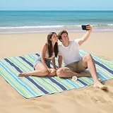 喜马拉雅 Large Picnic Blankets Beach Blanket 78" X 78" Outdoor Waterproof, 600D Oxford, Washable Foldable Portable, Lightweight, Sandproof, Beach Mat, Camping, Party, Park