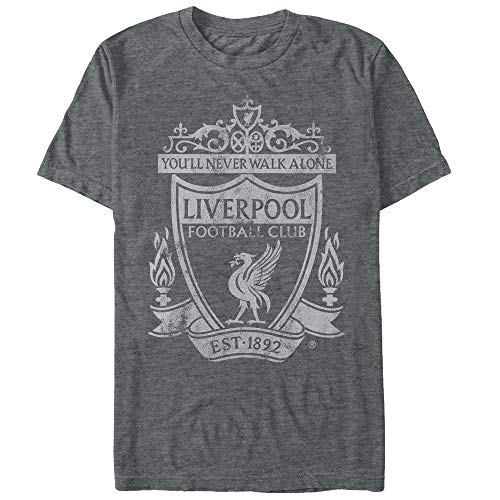 Men's Liverpool Football Club Classic Bird Shield 1892 T-Shirt - Charcoal Heather - Large