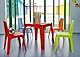 resol Kinder Julieta Set von 4 Stühle und 1 Tisch, Kunststoff, Polypropylen, Mehrfarbig, 60 x 51 x 78 cm, 5 Stück