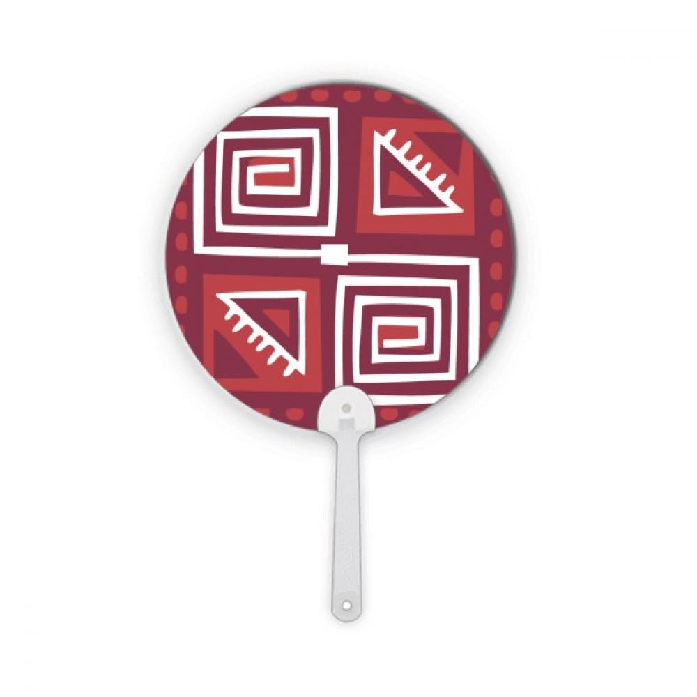 Éventail décorations Mexique rouge vin en plastique rond style totems anciens