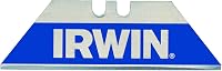 IRWIN Industrial 2084100 Bi-Metal Blue Blade Utility Knife Blades, 5-Pack - Unbreakable, Stays Sharp Longer