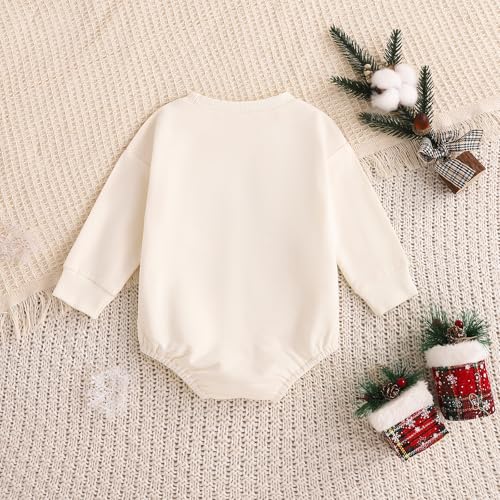 Baby Girl Boy Christmas Outfit Long Sleeve Romper Shirt Crew Neck Bodysuit Newborn Fall Winter Clothes3