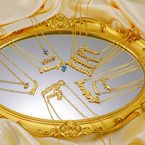 Vnox Name Necklace Personalized For Women - Handmade Custom Name Necklace For Women With Heart, Birthstone Nameplate Customized Jewelry Birthday Gifts For Women Teen Girls #TOP3