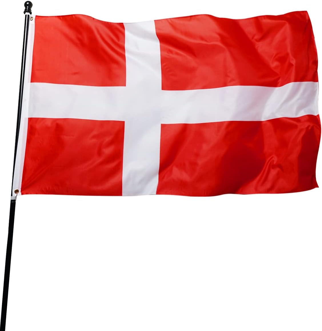 Denmark Flag 3x5 Foot Polyester Danish Dane National Flags Polyester with Brass Grommets 3 X 5 Ft