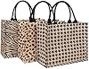 Ardorion Jute Tasche mit Reißverschluss und Innentasche Groß Shopper Bag Jutebeutel Strandtasche Wasserdicht Einkaufstaschen Handtasche Geschenktasche (A) #4