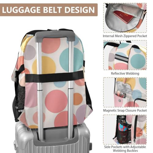 Mochila de viaje para la universidad o escapadas de fin de semana con diseño retro 4