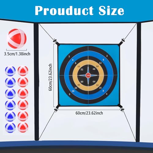 Trampoline Toys Trampoline Accessories Dart Board Fits 8 FT/10 FT/12 FT/14 FT Recreational Trampolines,Add Fun for Trampoline Outdoor! (Blue)