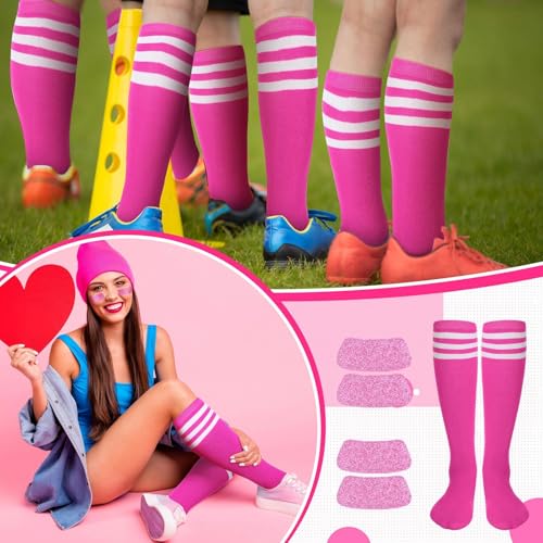 Image of Panitay 2 /12 /16 /24 Pairs Softball Soccer Socks Glitter Eye Black Stickers Team Spirit Accessories for Youth Women Sport Wear