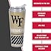 Rico Industries NCAA Wake Forest Demon Deacons Standard 24oz Personalized Tumbler W/Hinged Lid - Team Colored Travel Tumbler - Keeps Drinks Cold or Hot