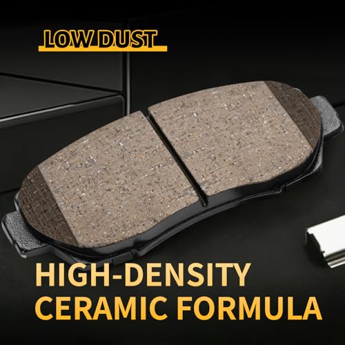 Image of Ceramic Front and Rear Brake Pads Set Compatible with Select 2011 Honda Accord Crosstour(3.5L; AWD),For 2012-2016 CR-V(EX;EX-L;LX;SE;Touring);For 2012-2015 Crosstour (D1521+D1086)