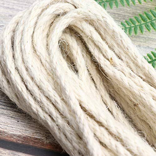 Exceart 6 mm 10 m Corda de Sisal para Gatos Escalada Moldura de Cânhamo Corda de Cânhamo Ferramenta