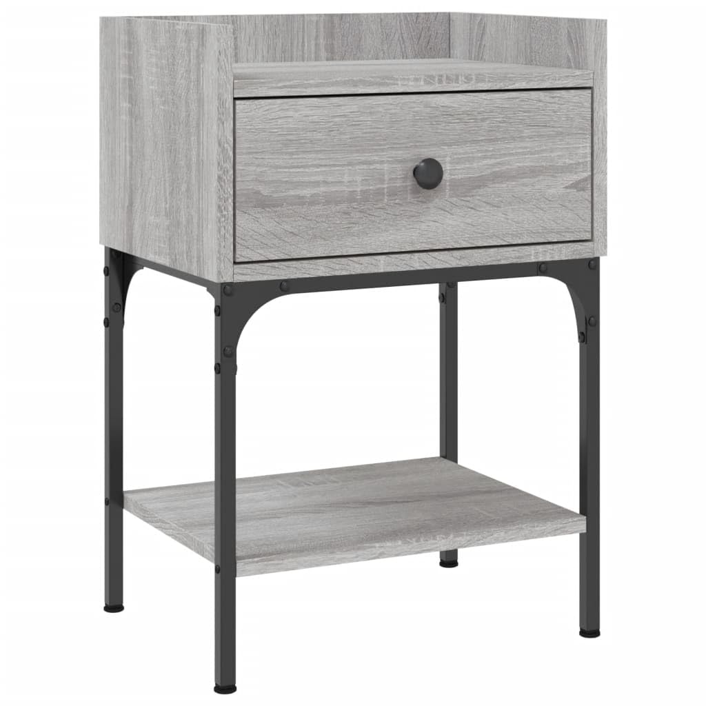 Table de nuit sonoma gris pour chambre contemporaine et organisation de salon chic