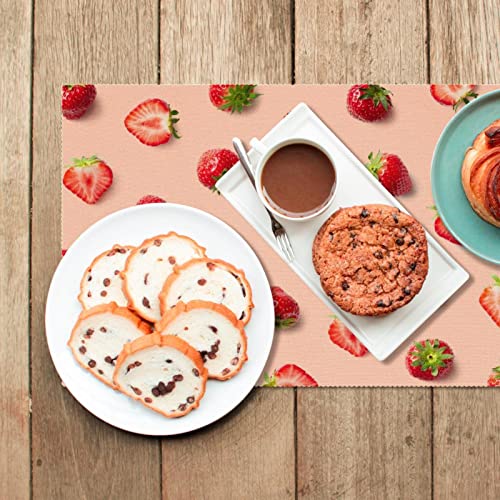 Sets de table fraises 30x45cm résistants chaleur et lavables - 7