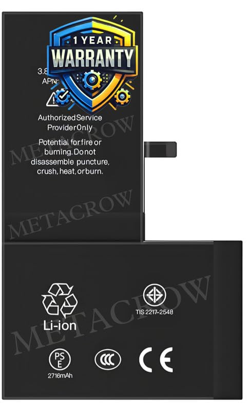 Image of Original Battery Compatible for iPhone X (A1865, A1901, A1902, A1903) - (2716mAh) - 1 Year Warranty