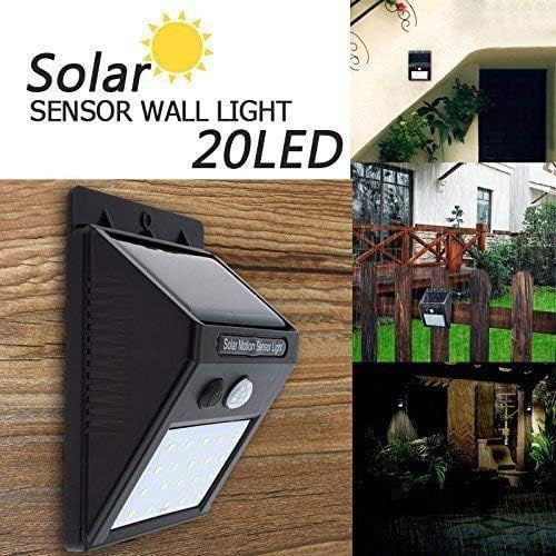 Image of Ocean Mart Plastic Outdoor Weatherproof 20-led Solar Motion Sensor Light for Driveway, Garden, Path and Yard, Multicoloured