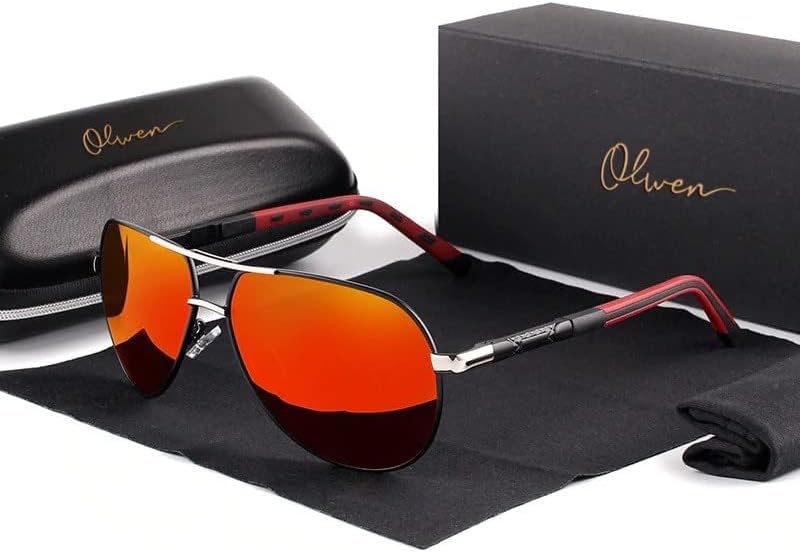Olwen XXL Aviator Sunglasses For Large Heads (Polarized), Extra Large, Big and Tall, XL + Free Hard Case - Image 3