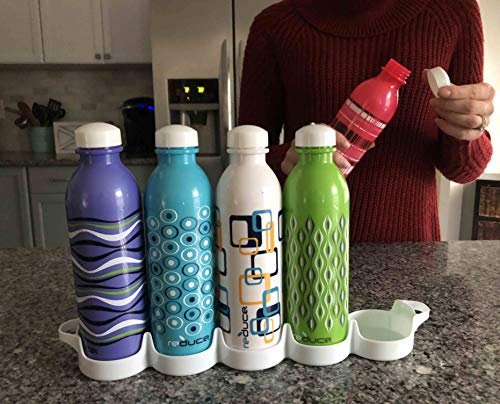 Reduce Water Bottle Replacement Screw Caps/Lids, 5 Pack - Fits 10 Oz And 16 Oz Reduce Waterweek Classic Refillable Water Bottles - Not Compatible With Clear-Body Waterweek Tritan Bottles #TOP7