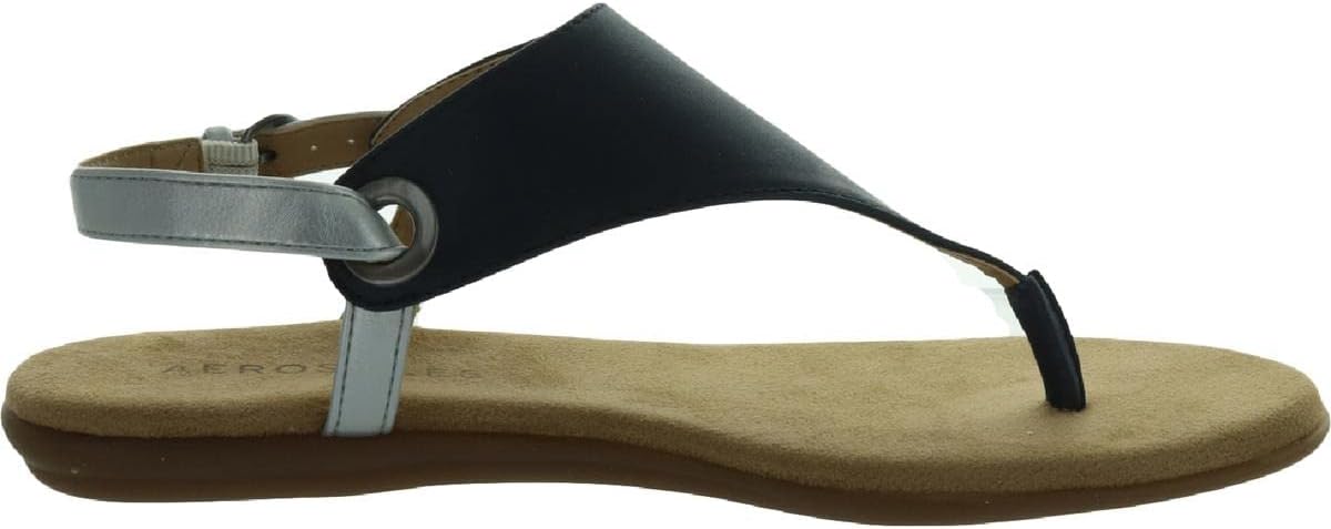 Aerosoles Womens IN CONCHLUSION Flat Sandal Navy 6.5 - Image 2