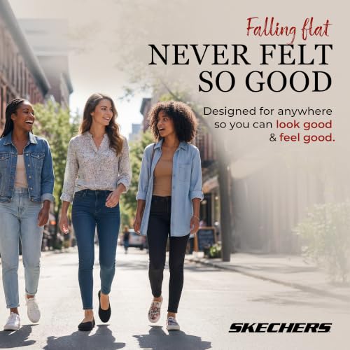 Image of Skechers Womens Cleo 2.0 - Love Spell Scalloped Knit Skimmer Flats with Air-Cooled Memory Foam