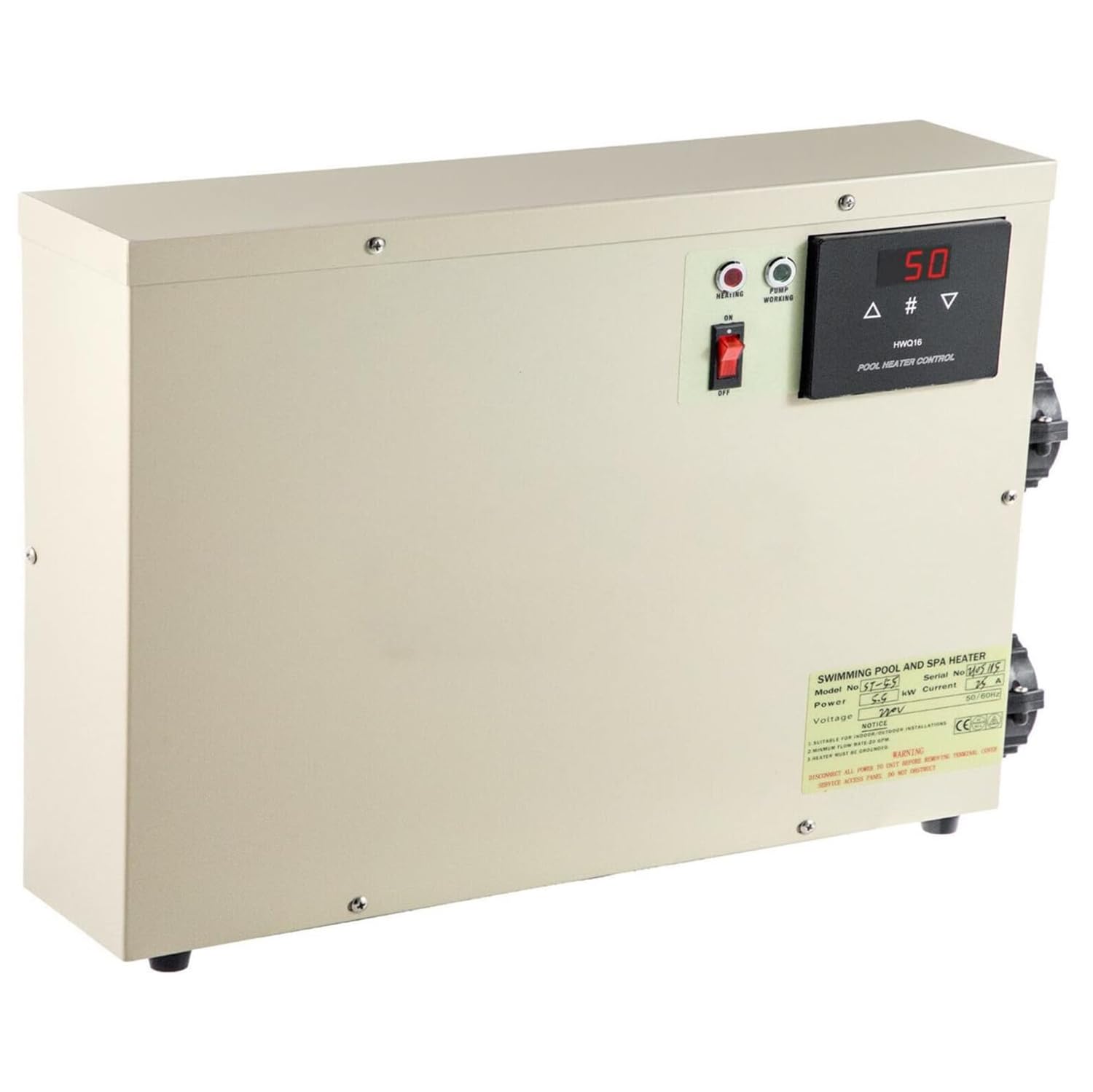 Riscaldatore elettrico per piscina, 11 KW 220 V, scaldabagno digitale con controllo intelligente, riscaldamento automatico e temperatura regolabile per spa domestica, doccia dell'hotel