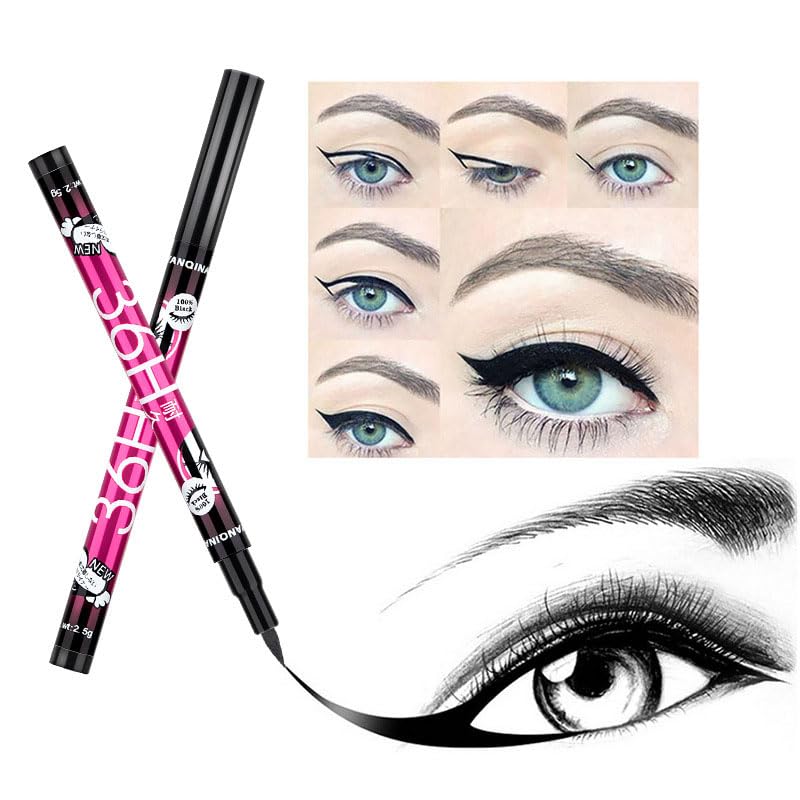 Eyeliner líquido negro de larga duración y resistente al agua miniatura 2
