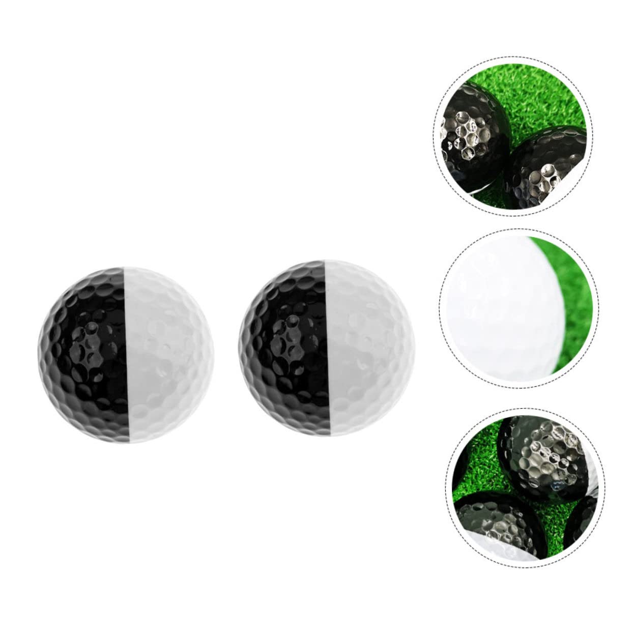 TOYANDONA 3 Series Bolas De Entrenamiento Color Bicolor De Práctica De Técnica Y Precisión Putt Accesorios Golfistas 2 Piezas X 3
