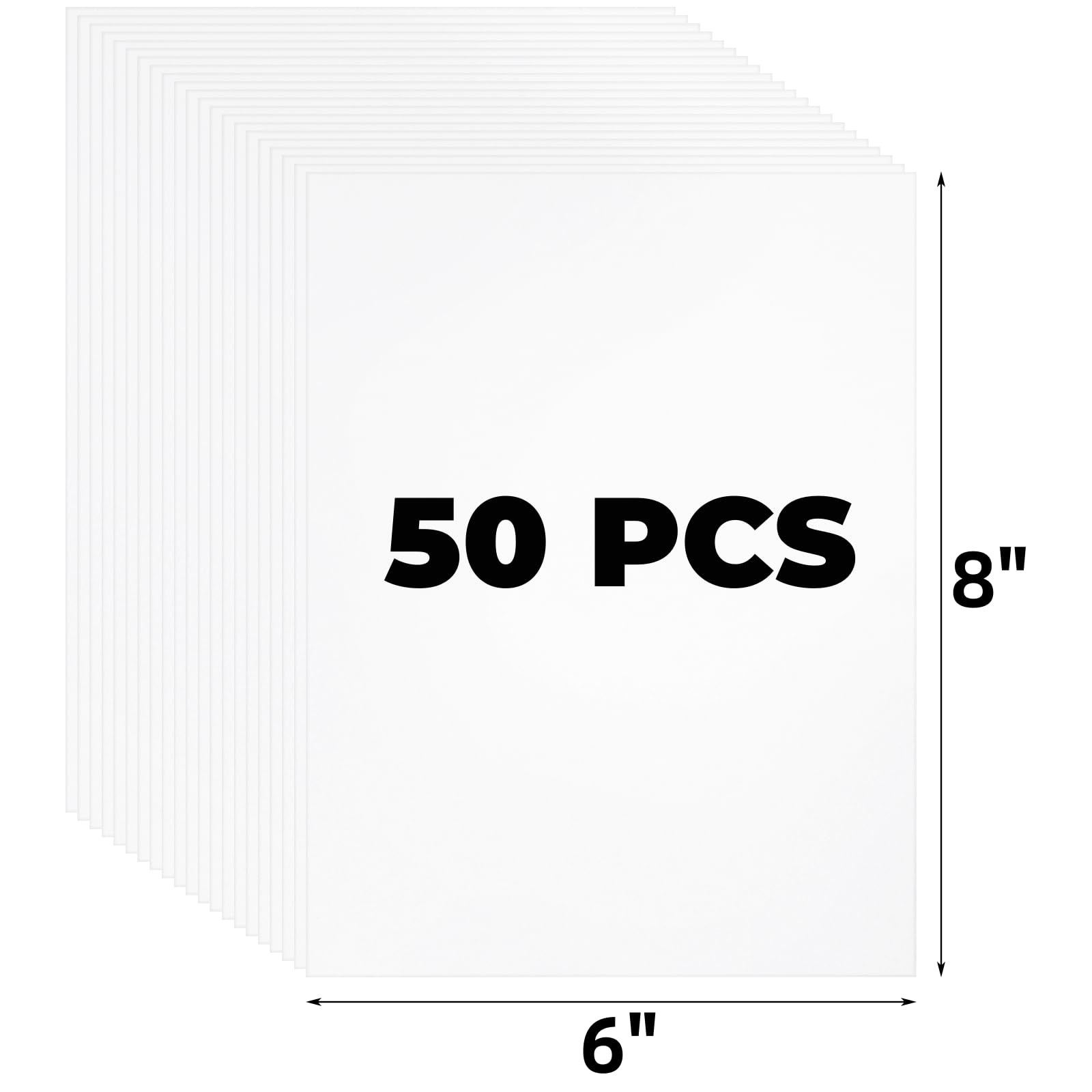Goaste 50 Pack Shrink Plastic Sheets, 7.9 x 5.7 inch Blank Shrink Film Paper - Image 2