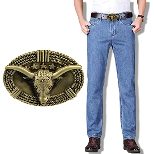 Western Cowboy Bull Head Belt Buckle - Vintage Design, Unisex, Lightweight Accessory for Casual & Themed Events3