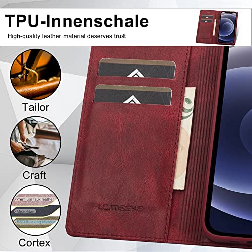 Étui portefeuille iPhone 11 rouge idéal pour vos sorties - 4