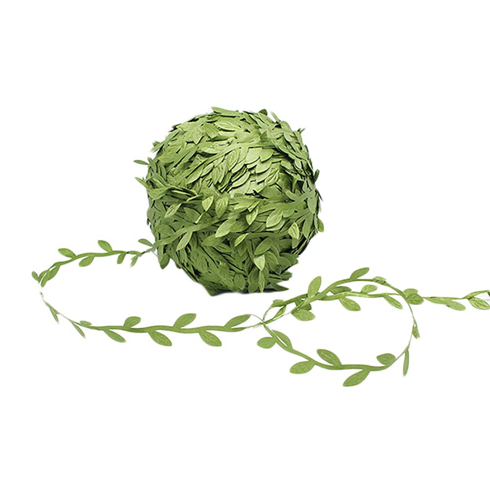 canjoyn Artificial Vines Leaf DIY Garland Greek Silk Wild Jungle Botanical Simulation Foliage Rattan Greenery for Baby Shower Home Wall Garden Wedding Party Wreaths Decor (5 Yard)