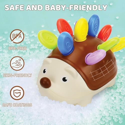 Image of Kidology Hedgehog Peg Board Game Puzzle for Kids Age 18+ Months | Educational and Learning Toys for Toddlers | Preschool, Fine Motor and Sensory Play Games | Ideal for Gifting